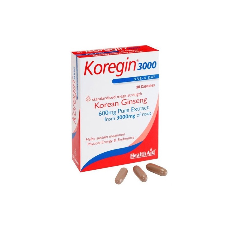Health Aid Koregin Ginseng 3000 30 Capsules