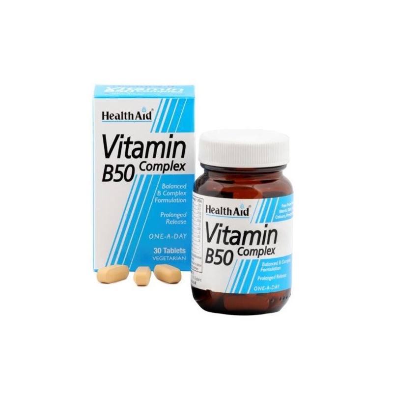 Health Aid Vitamin B50 Complex 30 Tablets