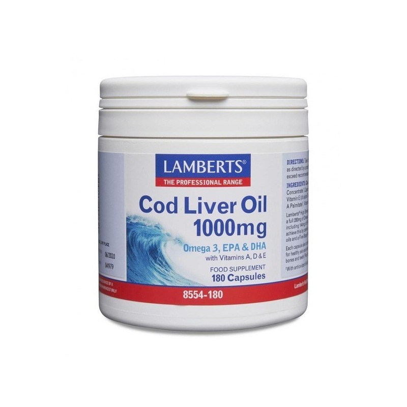 Lamberts Cod Liver Oil 1000mg 180 Capsules