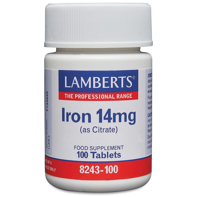Lamberts Iron 14mg 100 Tablets