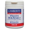 Lamberts Vit D3 2000IU & K2 90mg 90 Capsules
