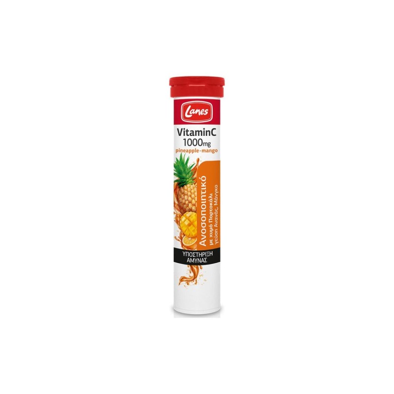 Lanes Vitamin C 1000mg + Pineapple-Mango 20 Tablets Efferv.