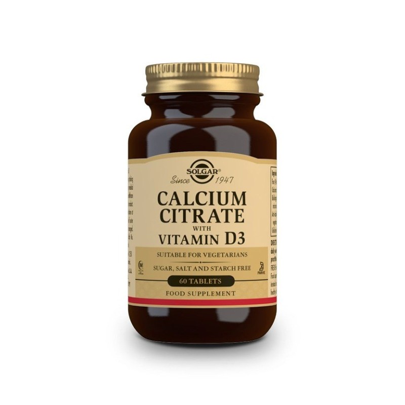 Solgar Calcium Citrate With Vitamin D3 60 Capsules
