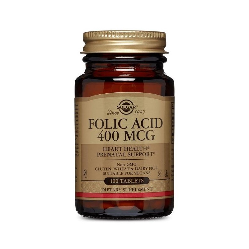 Solgar Folic Acid 400mg 100 Tablets