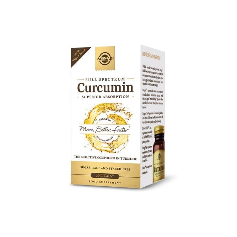 Solgar Full Spectrum Curcumin 185X30 Tablets