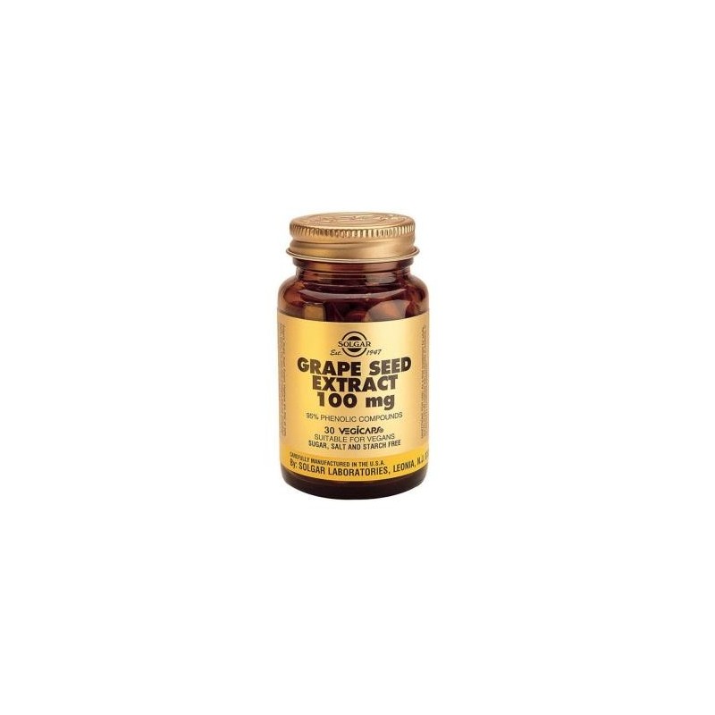 Solgar Grape Seed Extract 100mg 30 Capsules