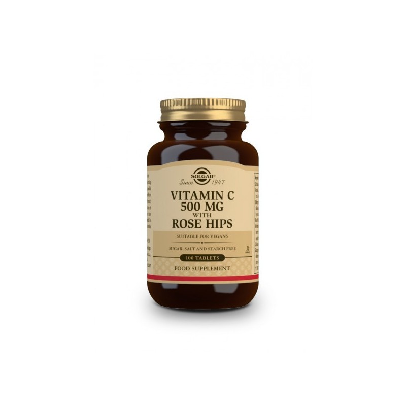Solgar Vitamin C 500 Rosehips 100 Tablets