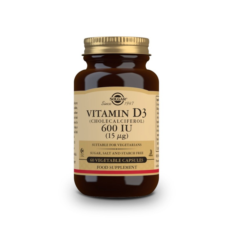 Solgar Vitamin D3 600IU 15mcg 60 Capsules