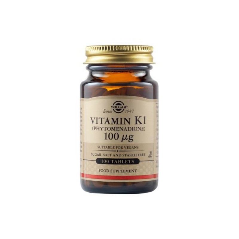 Solgar Vitamin K1 (Nat) 100mcg
