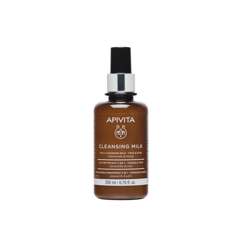 Apivita Cleansing Milk 3 In 1 Face & Eyes 200ml