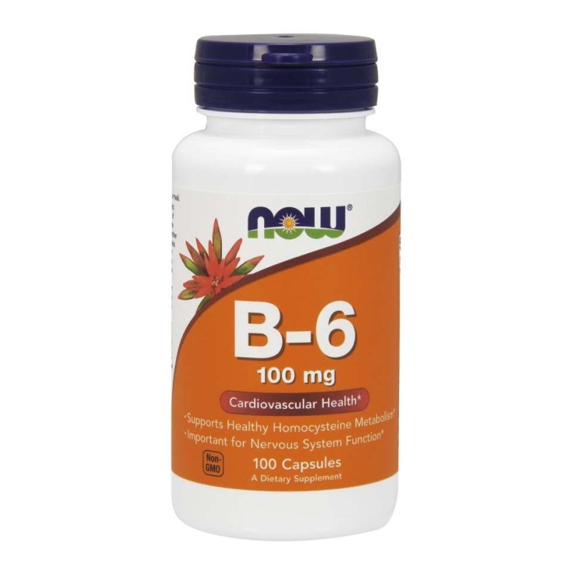 NOW Foods B-6 100mg - 100 Capsules