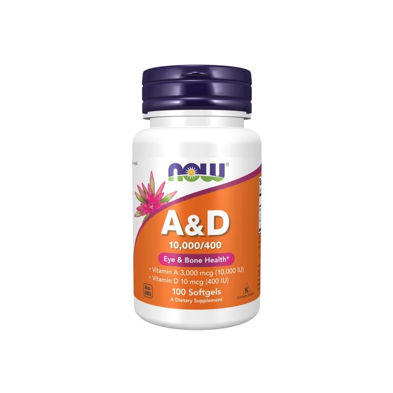 NOW Foods A & D 10,000/400IU 100 Softgels