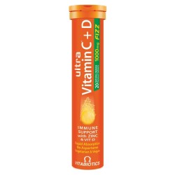 Vitabiotics Ultra Vitamin C + D + Zn Fizz 100mg 20 Tablets