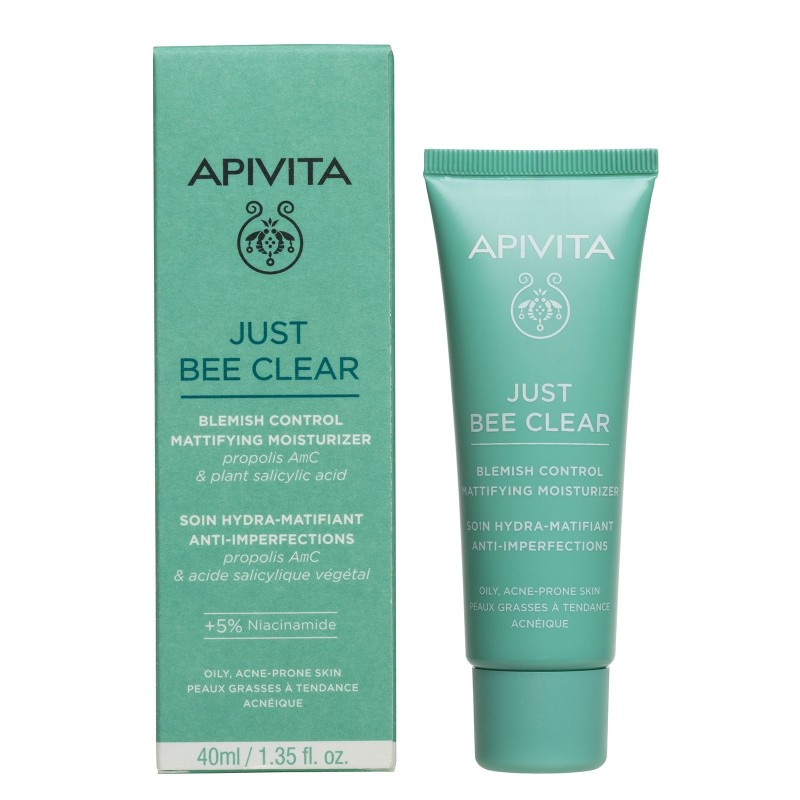 Apivita Just Bee Clear Mattifying Moisturizer 40ml