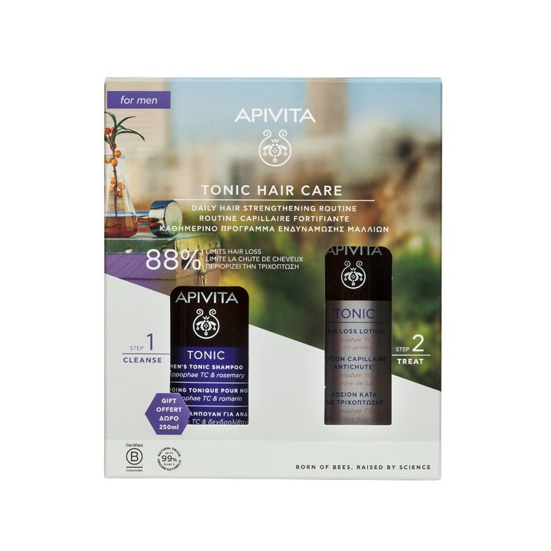 Apivita Hair Strengthening Routine For Men