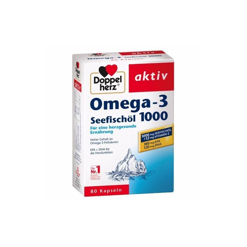 Doppelherz Omega 3 1g 80 Capsules