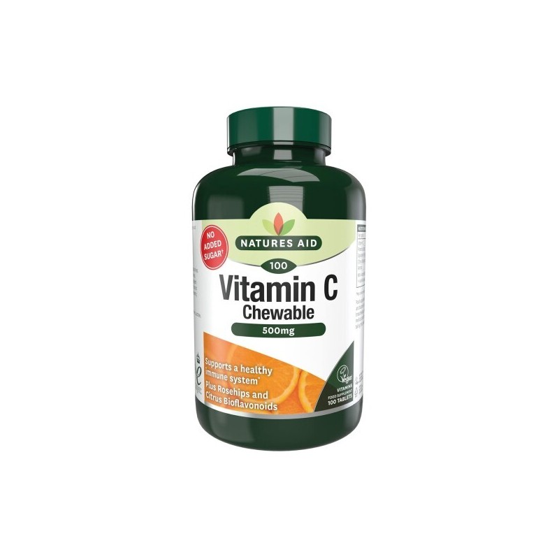 Nature's Aid Vitamin C 500mg Chewable 100 Tablets