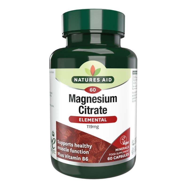 Nature's Aid Magnesium Citrate 750mg 60 Capsules