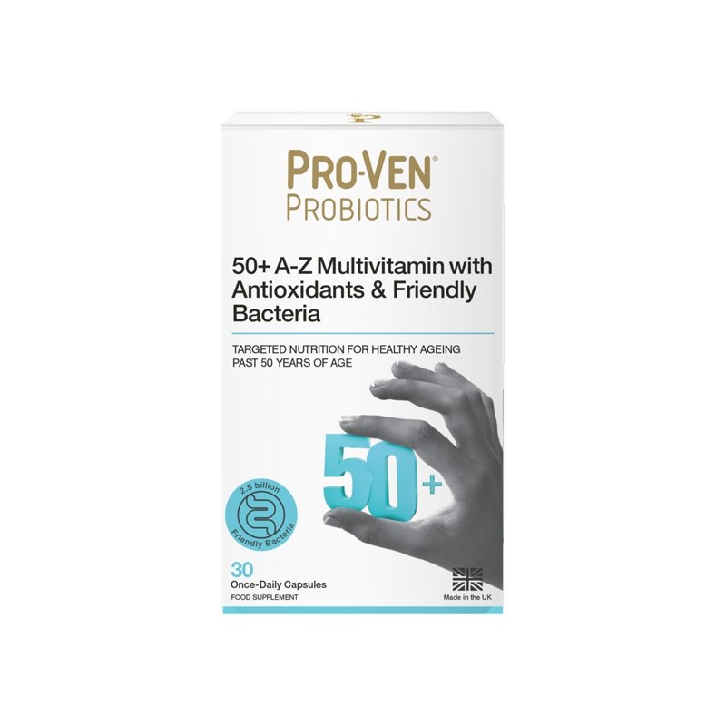 Proven 50 + A-Z Multivitamins With Antioxidants Bacteria 30 Capsules