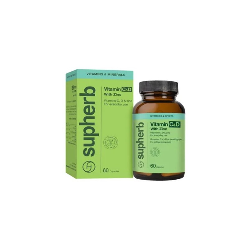 Supherb Vitamin C + D Zinc 60 Capsules
