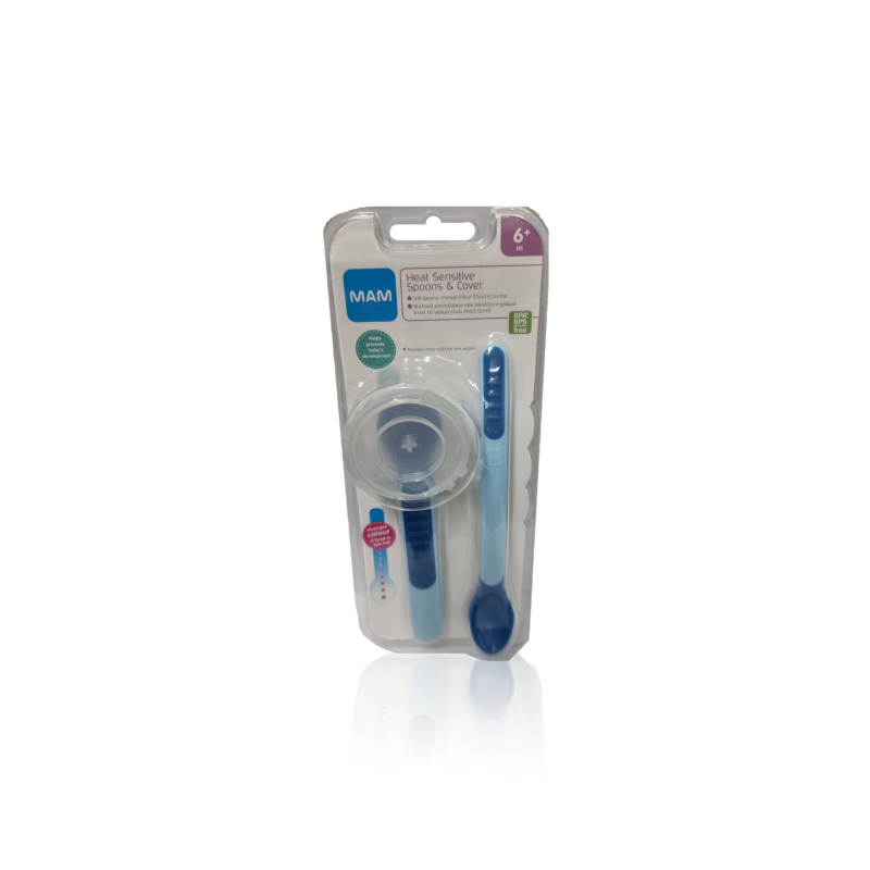 Mam Feeding Spoons & Cover Blue 6M + 776299