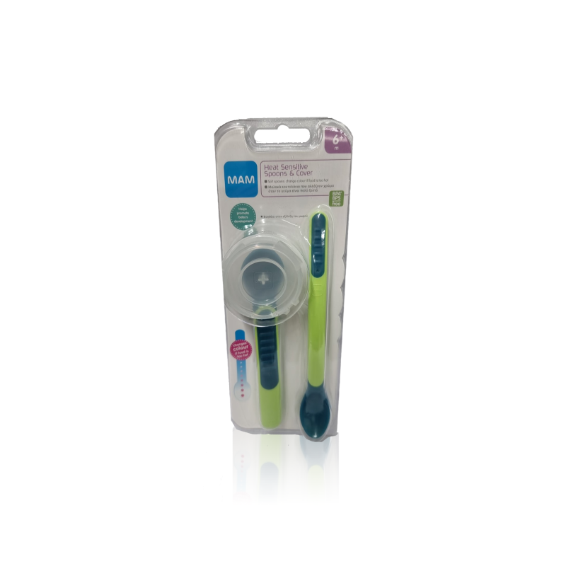 Mam Feeding Spoon & Cover Green 6M + 776236