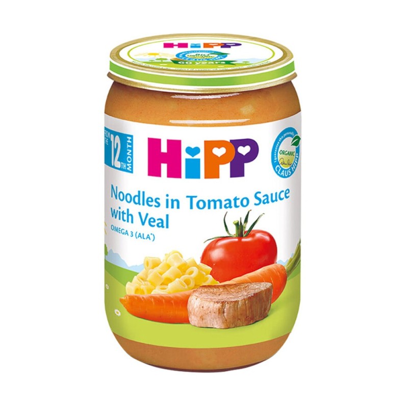 Hipp Nood/Tomat/Veal220g-Bio