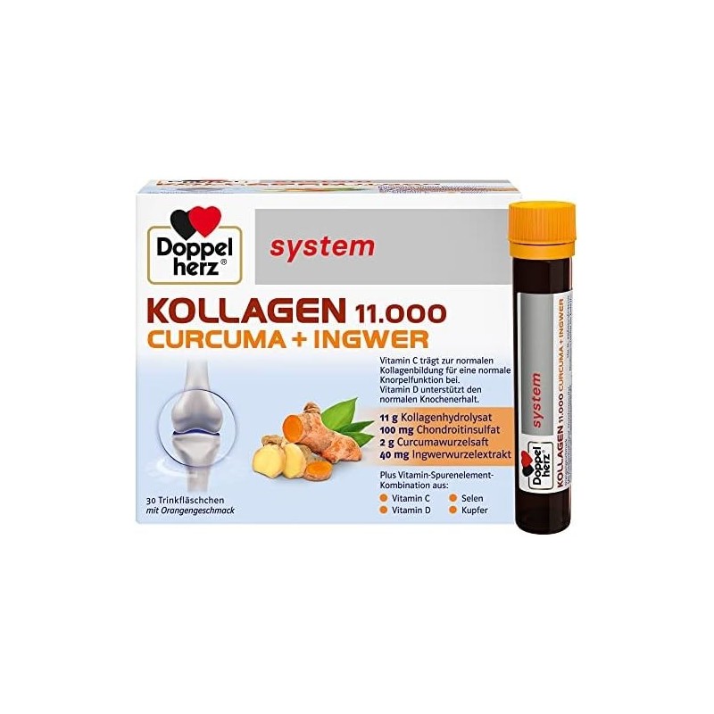 Doppelherz System Kollagen 11000 Turmeric & Ginger 30Ampoules