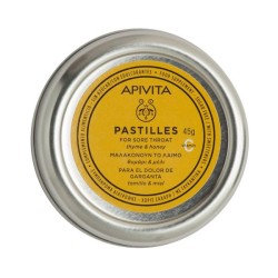 Apivita Pastilles For Sore Throat Thyme & Honey 45g
