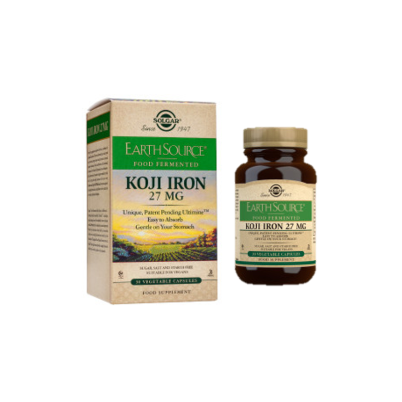 Solgar E Source Iron Koji 27mg 30 Capsules