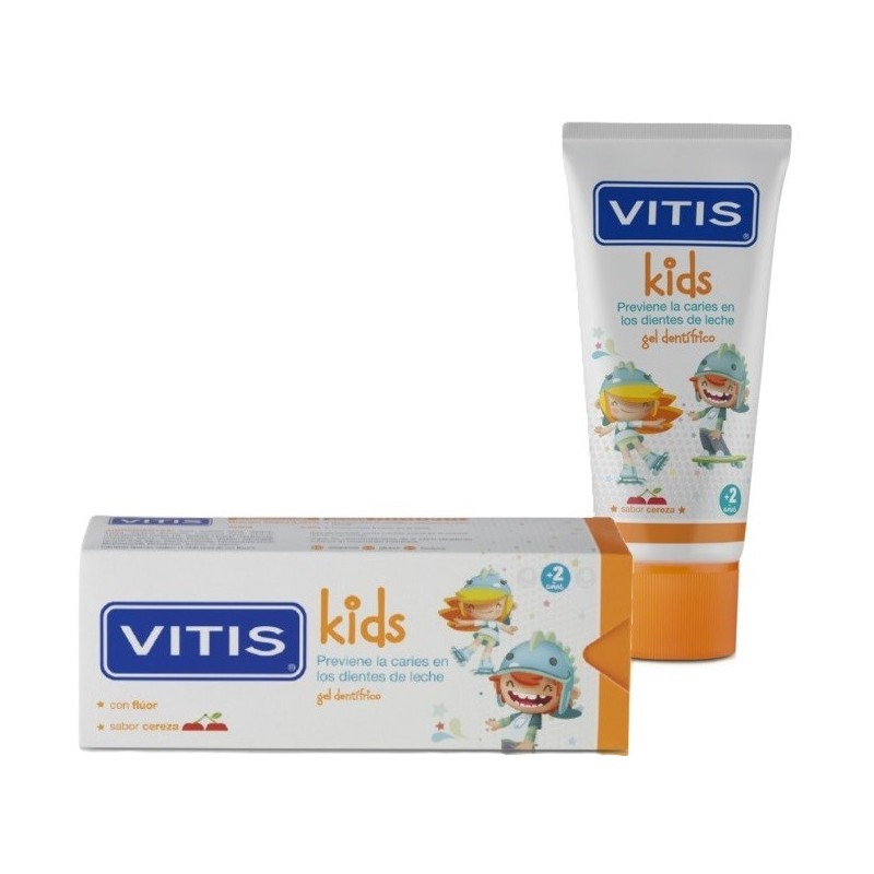 Vitis Kids Gel Cherry 2 + Ages 50ml