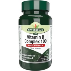 Nature's Aid Vitamin B Complex 100mg Mega Potency 30 Tablets