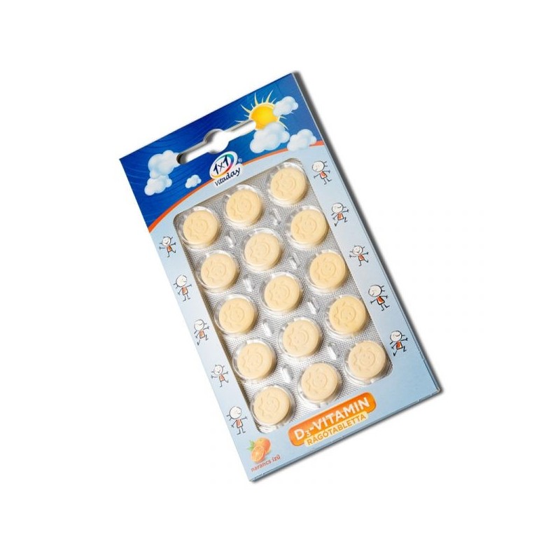 Vitaday Vitamin D3 Chewble 15 Tablets (Blue)