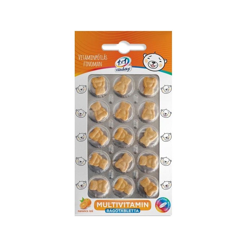 Vitaday Multivitamin 15 Chewable Tablets (Bear Orange)