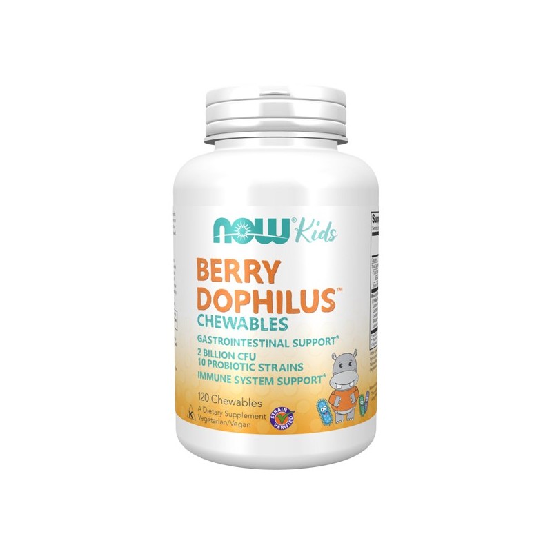 NOW Foods Berrydophilus Kids 2 Billion 120 Chewables