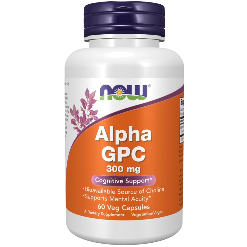 NOW Foods Alpha Gpc 300mg 60 Veg Capsules