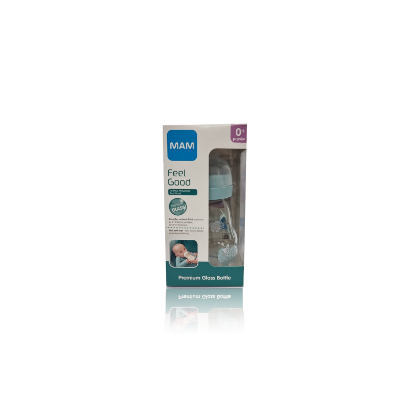 Mam Feel Good Glass Bottle 170ml Boy