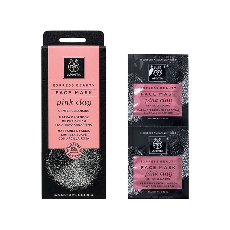 Apivita Express Clean. Pink Clay 2 x 8ml