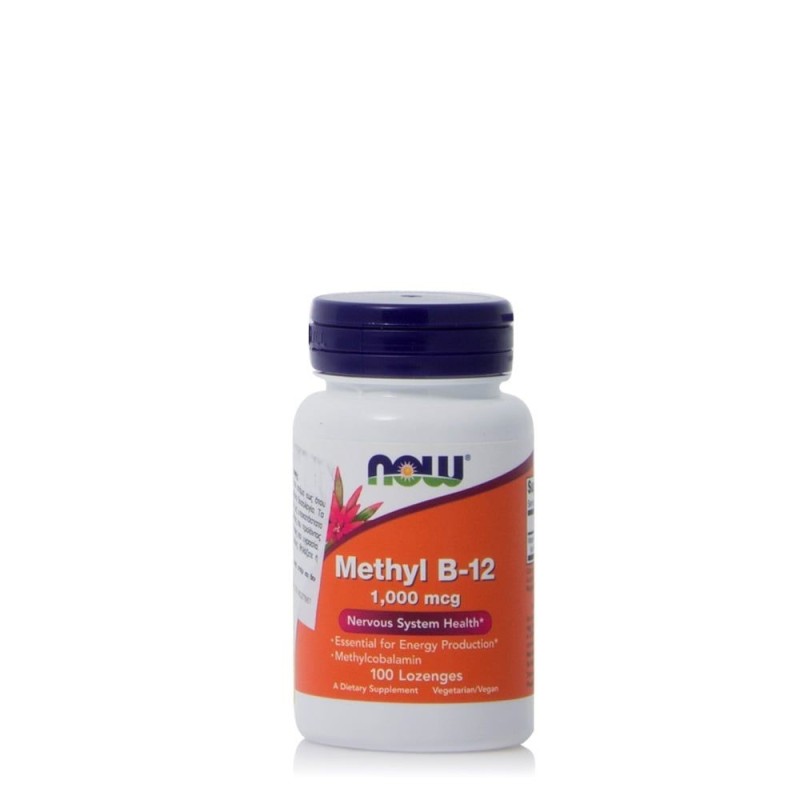 NOW Foods Methyl B12 1000mcg (Methylcobalamin), 100Lozenges