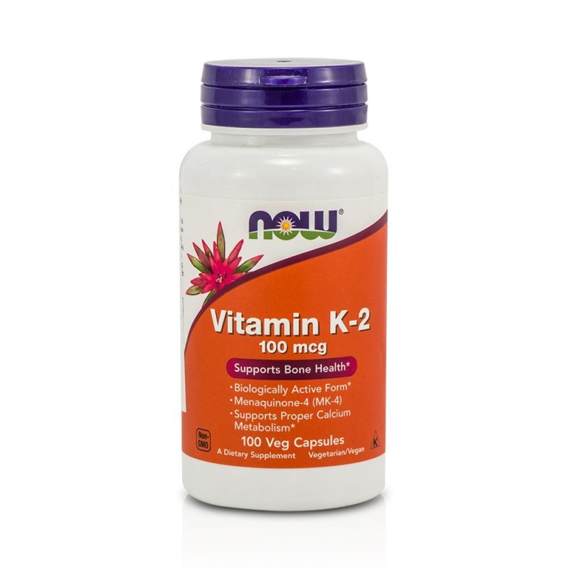 NOW Foods Vitamin K-2 100mcg 100 Veg Capsules