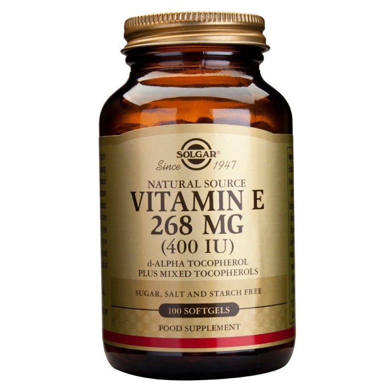 Solgar Vitamin E 268mg (400IU), 100 Softgels