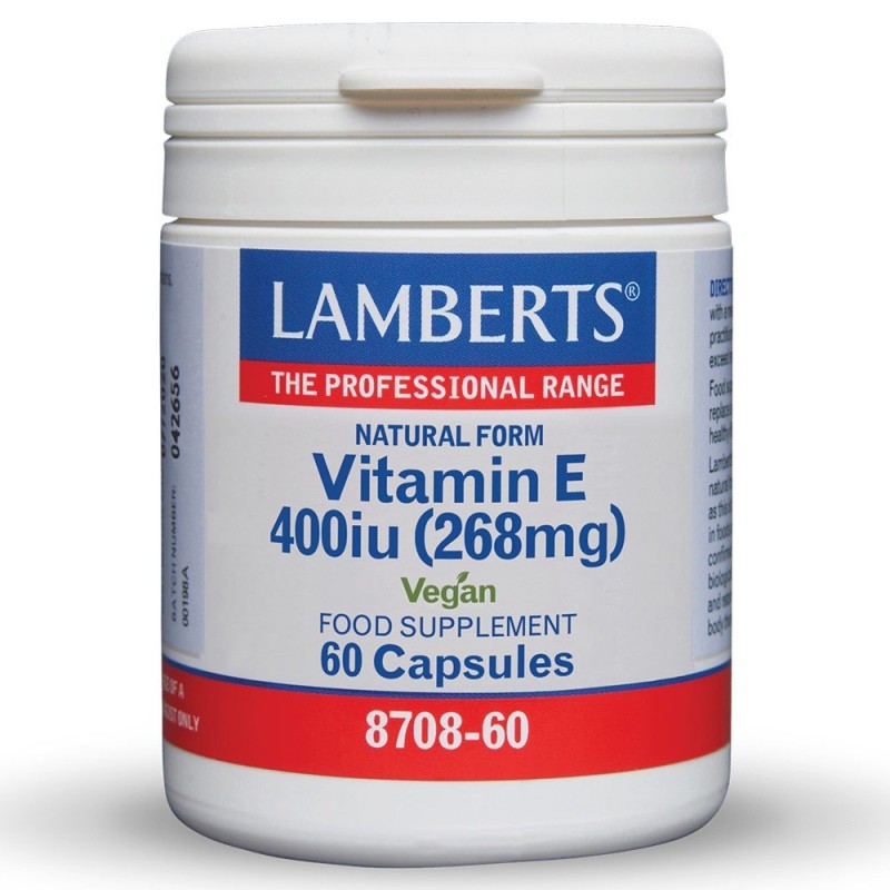 Lamberts Vitamin E Natural 400IU 60 Capsules