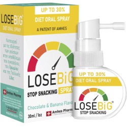 Amhes Pharma Offer Set With Losebig Diet Oral Spray Stop Snacking Chocolate & Banana, 30ml & Diet Capsules, 90 Capsules, 1 Set