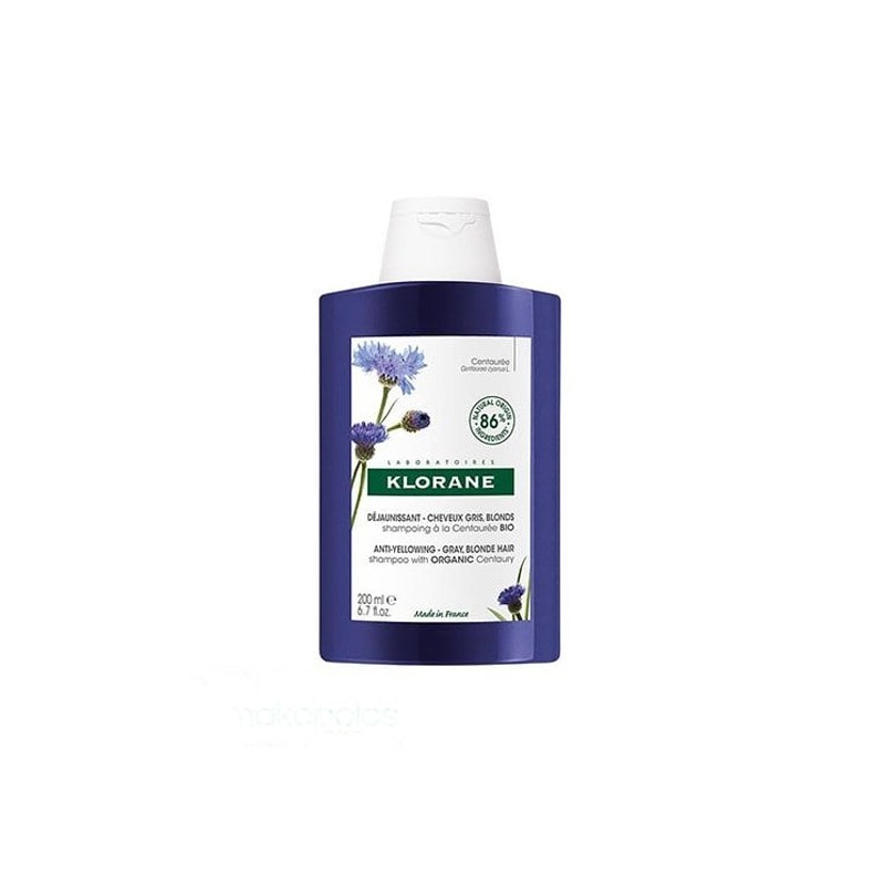 Klorane Anti-Yellowing Shampoo With Organic Centaury For Gray & Blonde Hair