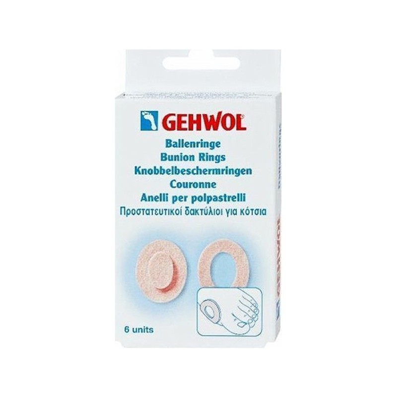 Gehwol Bunion Rings Oval 6 Pieces