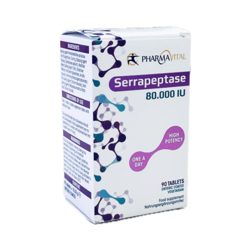 Pharmavital Serrapeptase 80.000IU 90 Tablets