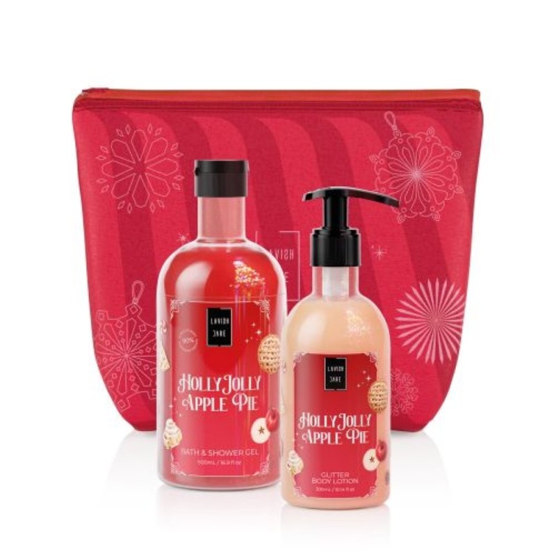 Lavish Care Xmas 25 Holly Jolly Apple Pie Bag Set