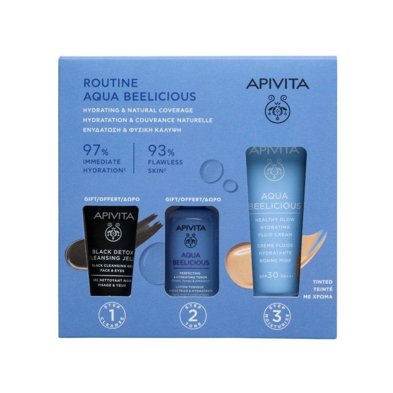 Apivita Routine Aqua Beelicious Tinted SPF30 Set