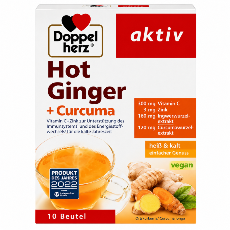 Doppelherz Hot Ginger + Curcuma 10 Sachets