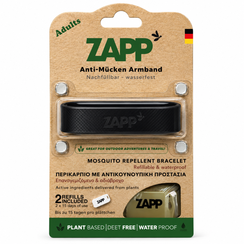 Zapp Wristband Black + 2 Refills